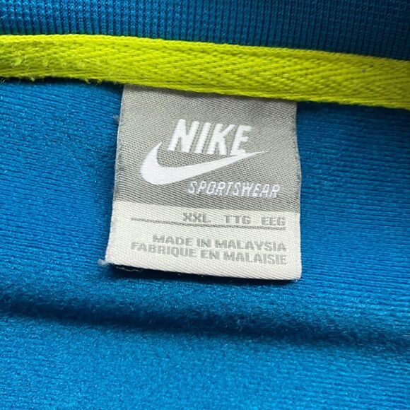 Nike Full Zip Warm Up Track Jacket Size 2XL XXL Teal/Blue Running Workout - Picture 3 of 9